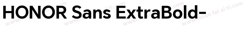 HONOR Sans ExtraBold字体转换